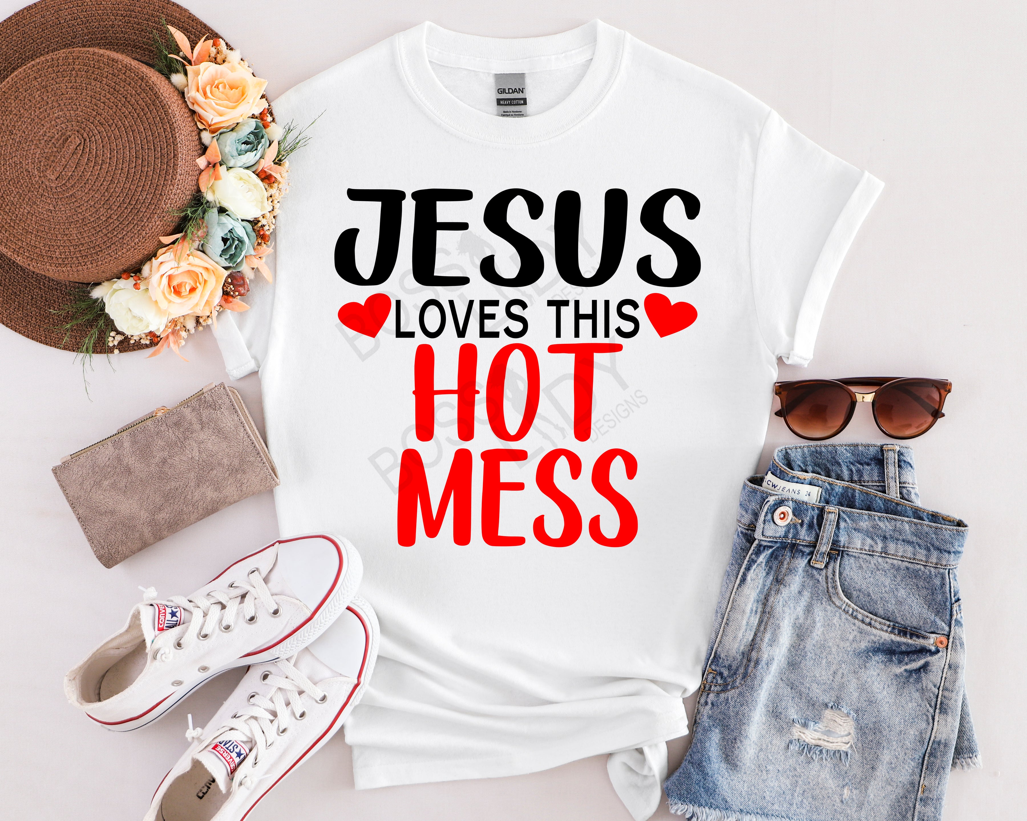 Jesus Loves This Hot Mess T-Shirt