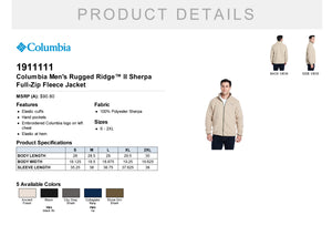Columbia Men's Rugged Ridge™ II Sherpa Full-Zip Fleece Jacket